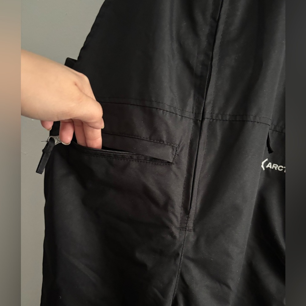 Arctix Kids Black Insulated Bib Overalls Size Large 14/16 - Picture 6 of 9